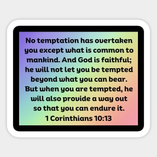 Bible Verse 1 Corinthians 10:13 Sticker